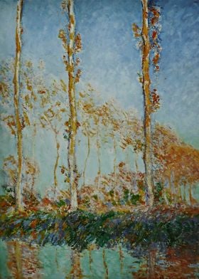 Les Peupliers Claude Monet