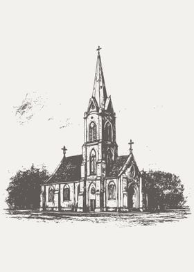 Sketch of church