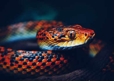 South American snake close