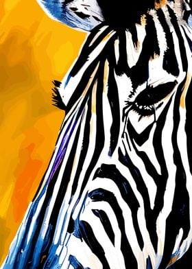 African Zebra Face Art