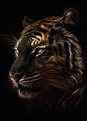 Black gold tiger