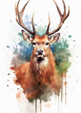 Deer Watercolor