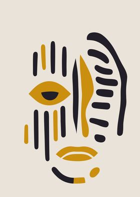 Abstract Native Face Art