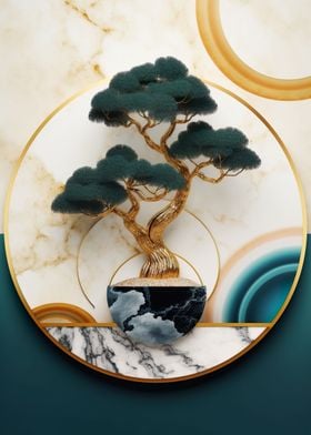 Abstract Marble Bonsai