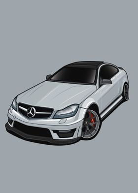 Mercedes Benz C63 Silver