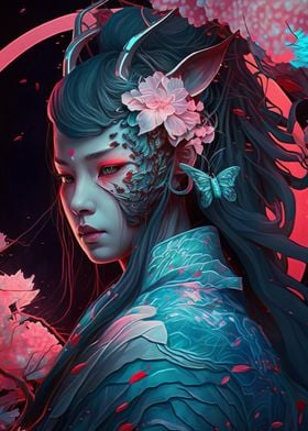 Geisha Dragon Neon