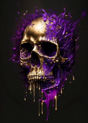 Purple Gold Skull