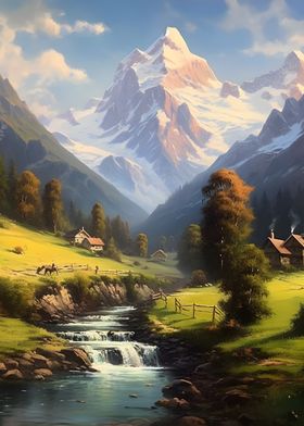 Switzerland Oil painting