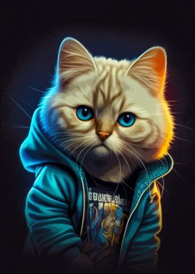 Cat Wearing Jacket