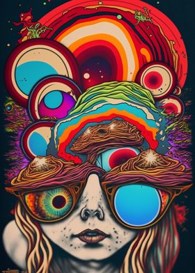 psychedelic face art 