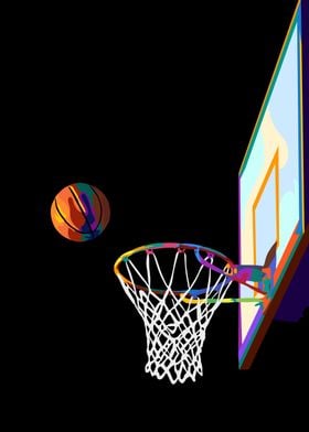 basketball in pop art