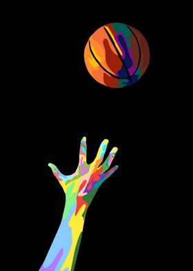 Basketball in pop art