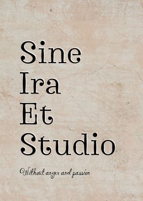 Latin Quote Sine Ira Et 