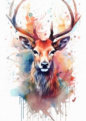 Deer Watercolor