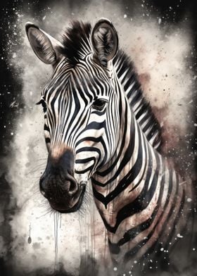 Zebra Ink Art