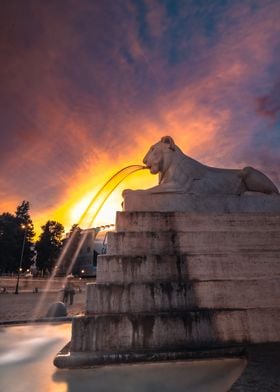 The Lion Fountain in Rome