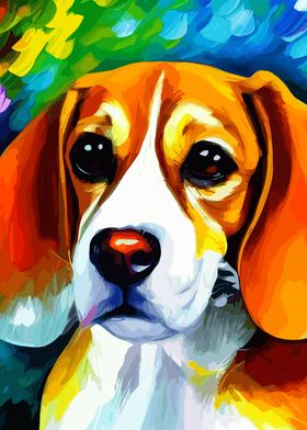 Adorable Beagle Dog Art