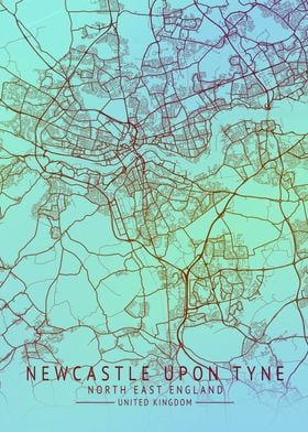 Newcastle Upon Tyne Map