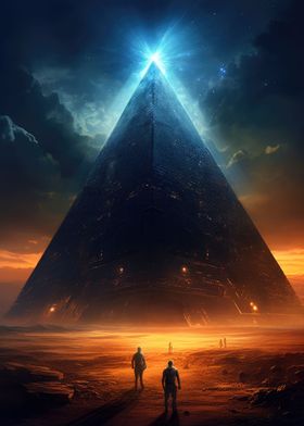 Futuristic Pyramid Art