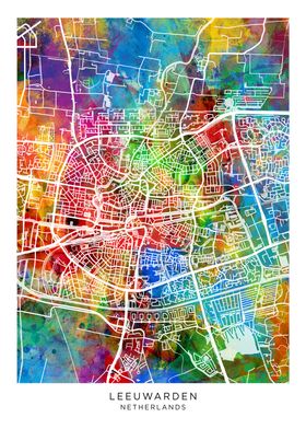 Leeuwarden Netherlands Map