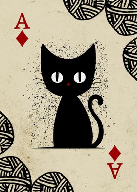 Balck Cat Diamonds Ace