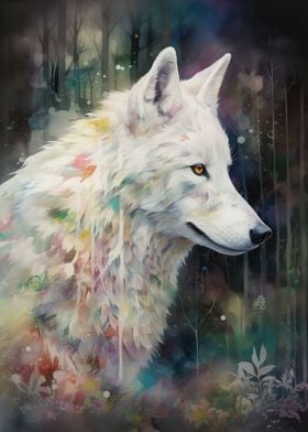 Graceful Wolf Art Design