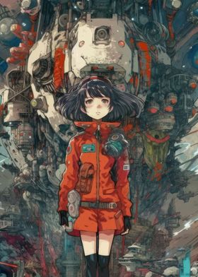 Anime Astronaut Space