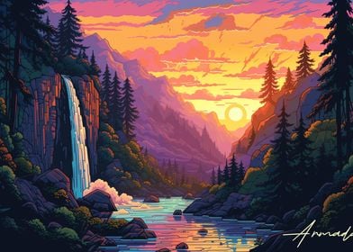 Sunset Ridge Waterfall