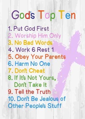 Gods Top Ten Commandments