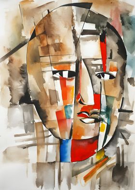 Abstract male Face