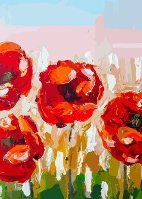 Poppies Oil On Canvas Poster By Long Shot Displate   D49b69ba74316a06f9903c066ea239ac B72f97645e02b8006ffef47a724341ae 