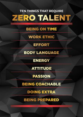 zero talent to success