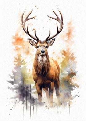 Deer Watercolor