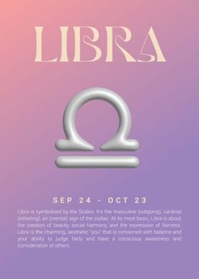 Libra 3D Wall Art