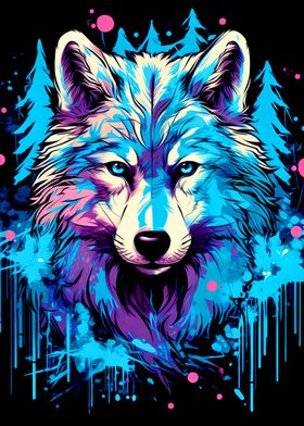 Colorful Wolf