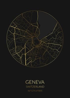 Geneva Black Gold Map