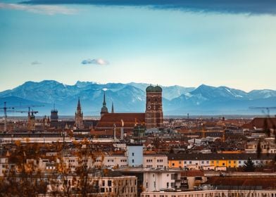 Munich alps skyline