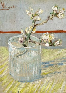 Sprig of flowering almond