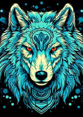 Colorful Wolf