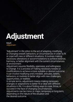 Adjustment