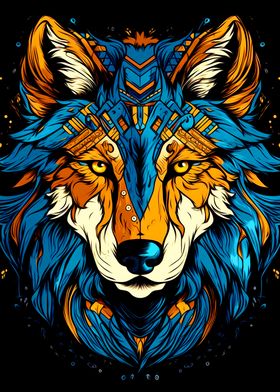 Colorful Wolf