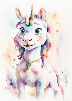 Watercolor Unicorn 