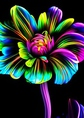 Glowing Flower Multicolour