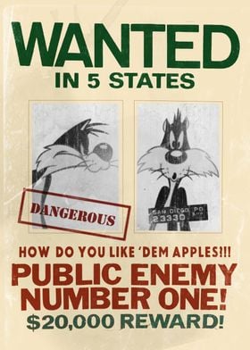 'Public Enemy Number One!' Poster by Looney Tunes | Displate