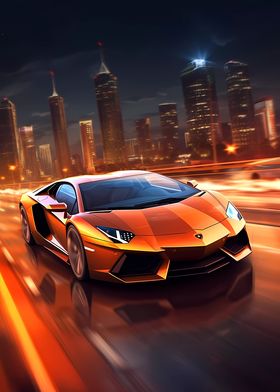 Lamborghini at Night City