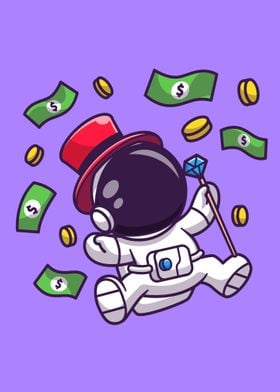 Cute rich astronaut