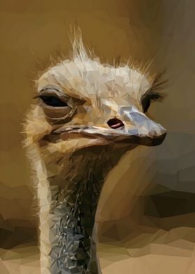 Low Poly Ostrich