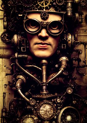 Steampunk Man Turns