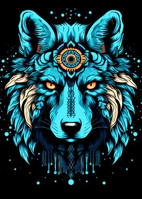 Colorful Wolf