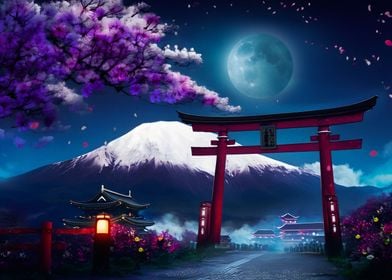 Torii gate to mt fuji